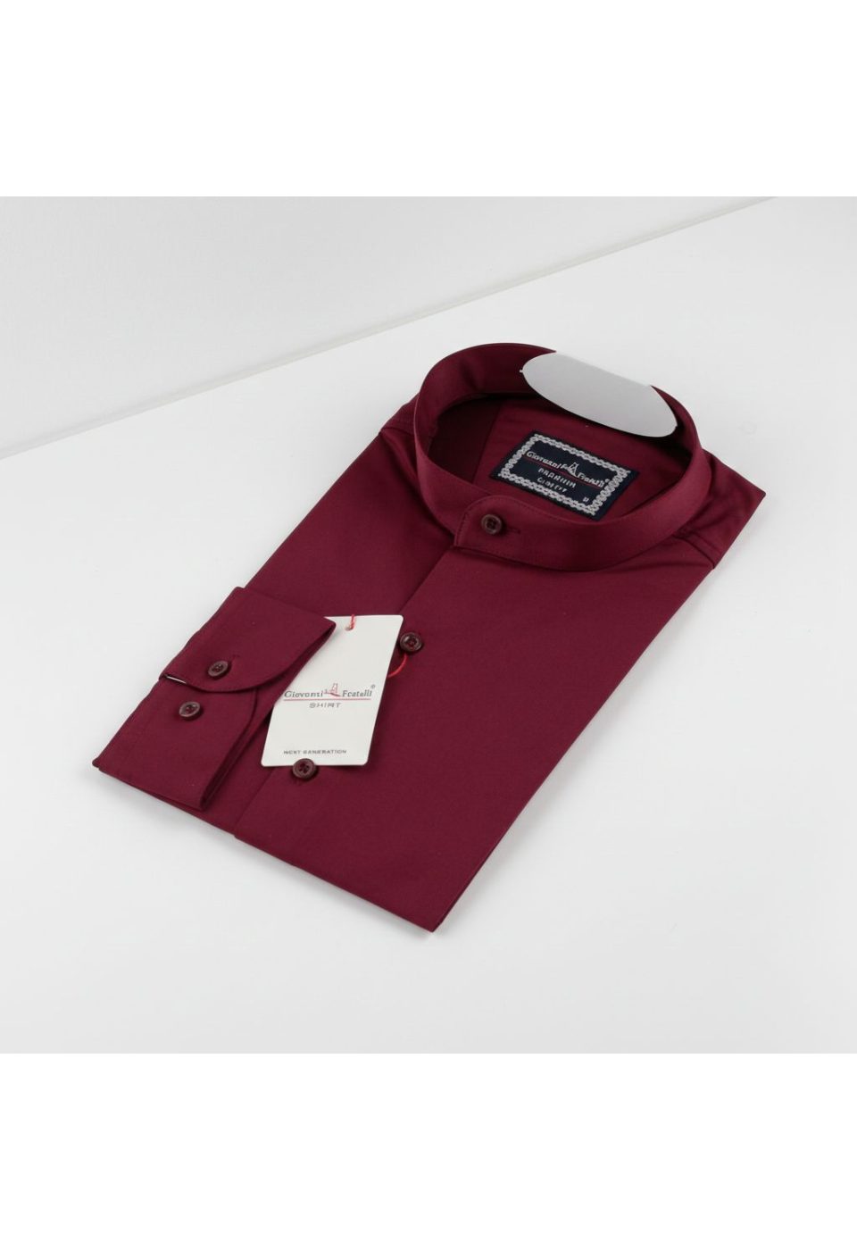 7039 CR HK SATIN 004 Slim Fit Uzun Kol Düz Renk Saten Hakim Yaka Erkek Gömlek 3GMK317039004 - Giovanni Fratelli