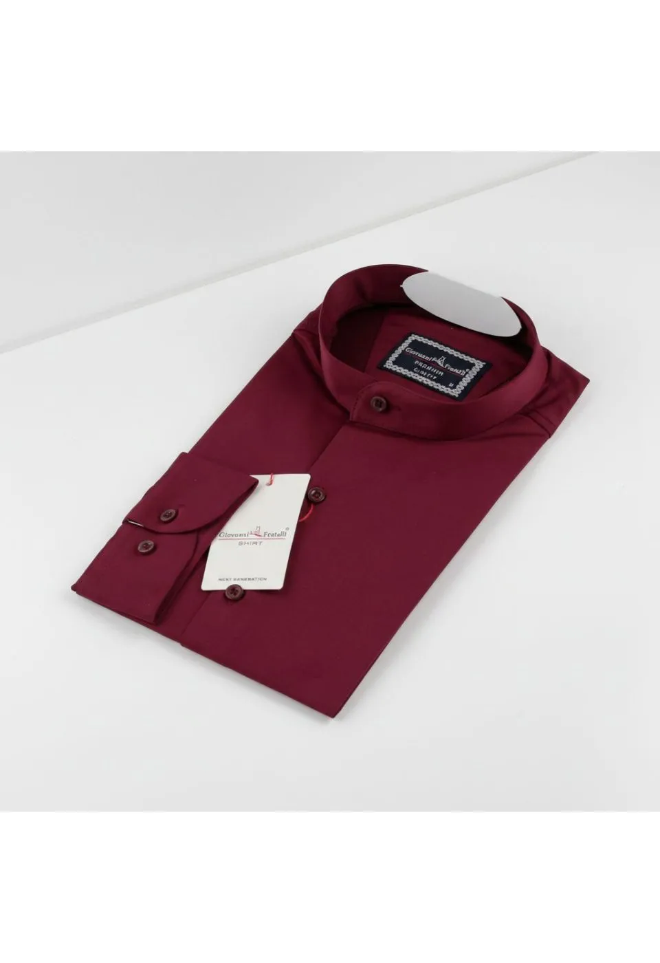 Slim Fit Uzun Kol Düz Renk Saten Hakim Yaka Erkek Gömlek 3GMK317039004 - Giovanni Fratelli