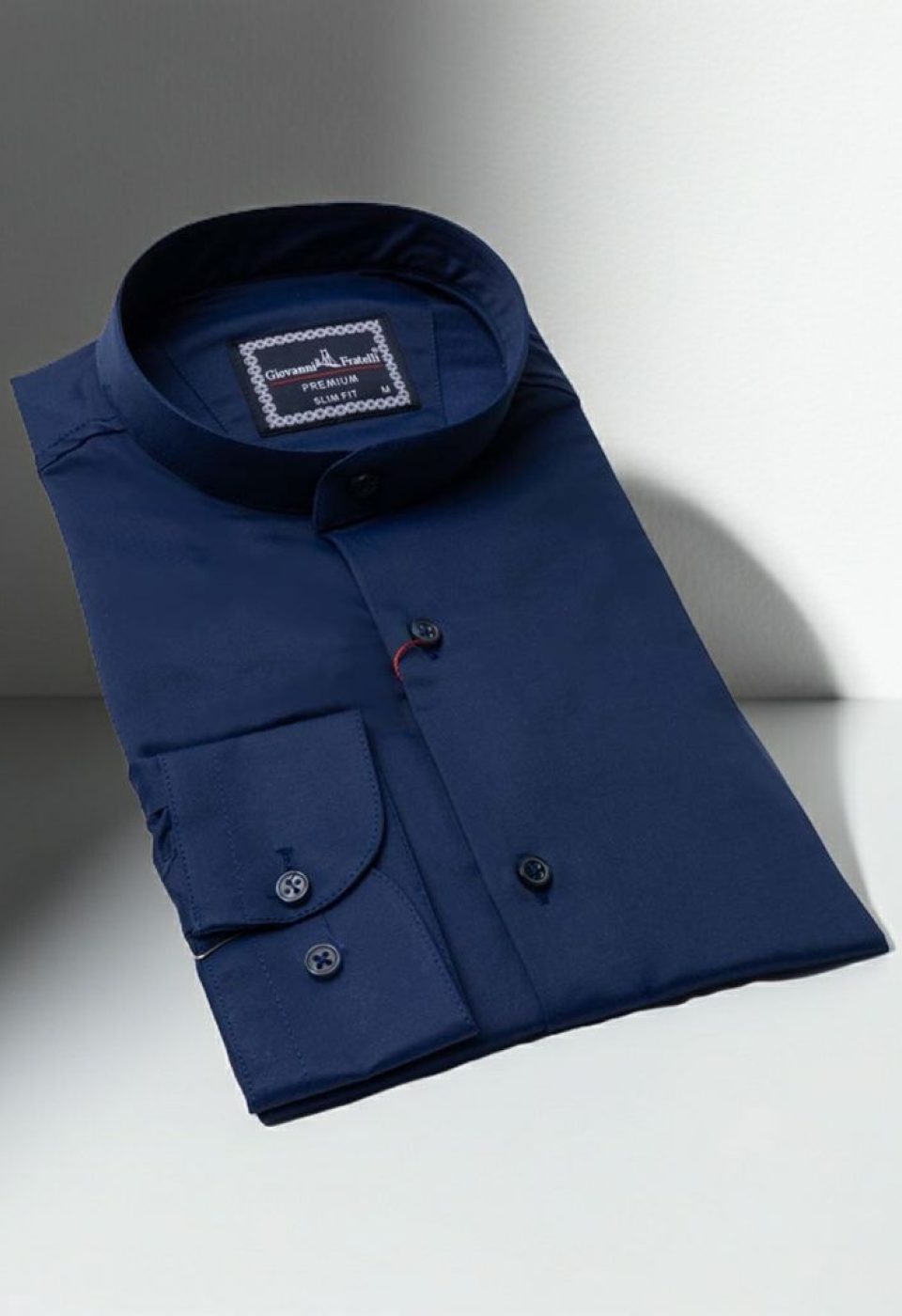 Slim Fit Uzun Kol Düz Renk Saten Hakim Yaka Erkek Gömlek 3GMK317039005