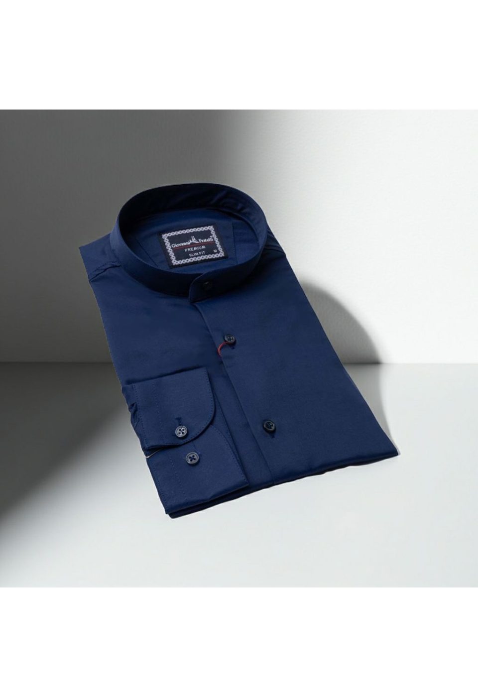 Slim Fit Uzun Kol Düz Renk Saten Hakim Yaka Erkek Gömlek 3GMK317039005 - Giovanni Fratelli