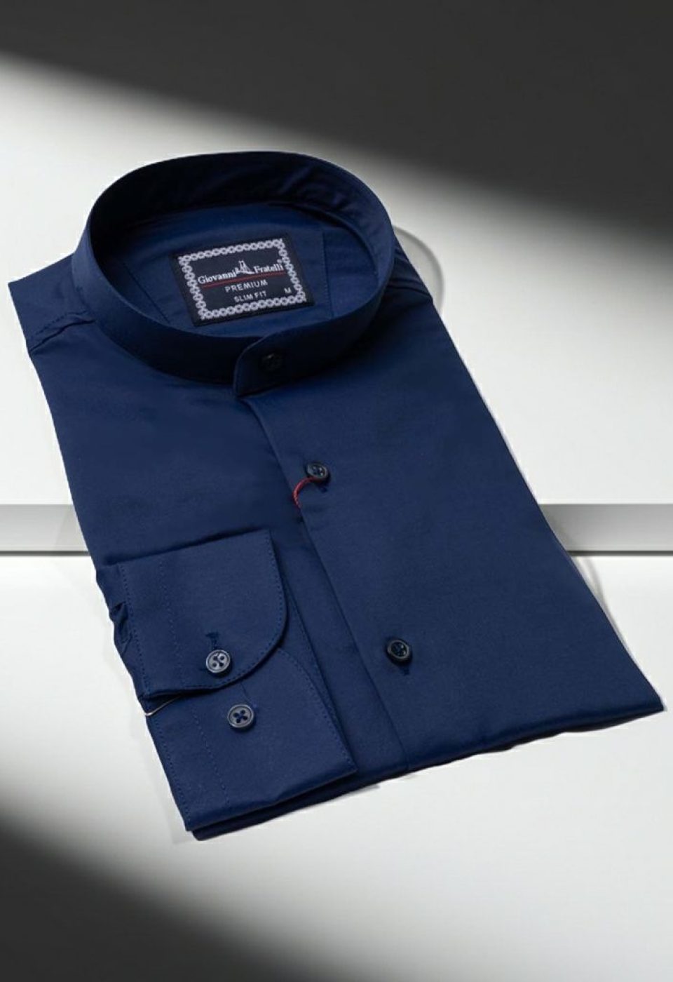 Slim Fit Uzun Kol Düz Renk Saten Hakim Yaka Erkek Gömlek 3GMK317039005 - Giovanni Fratelli