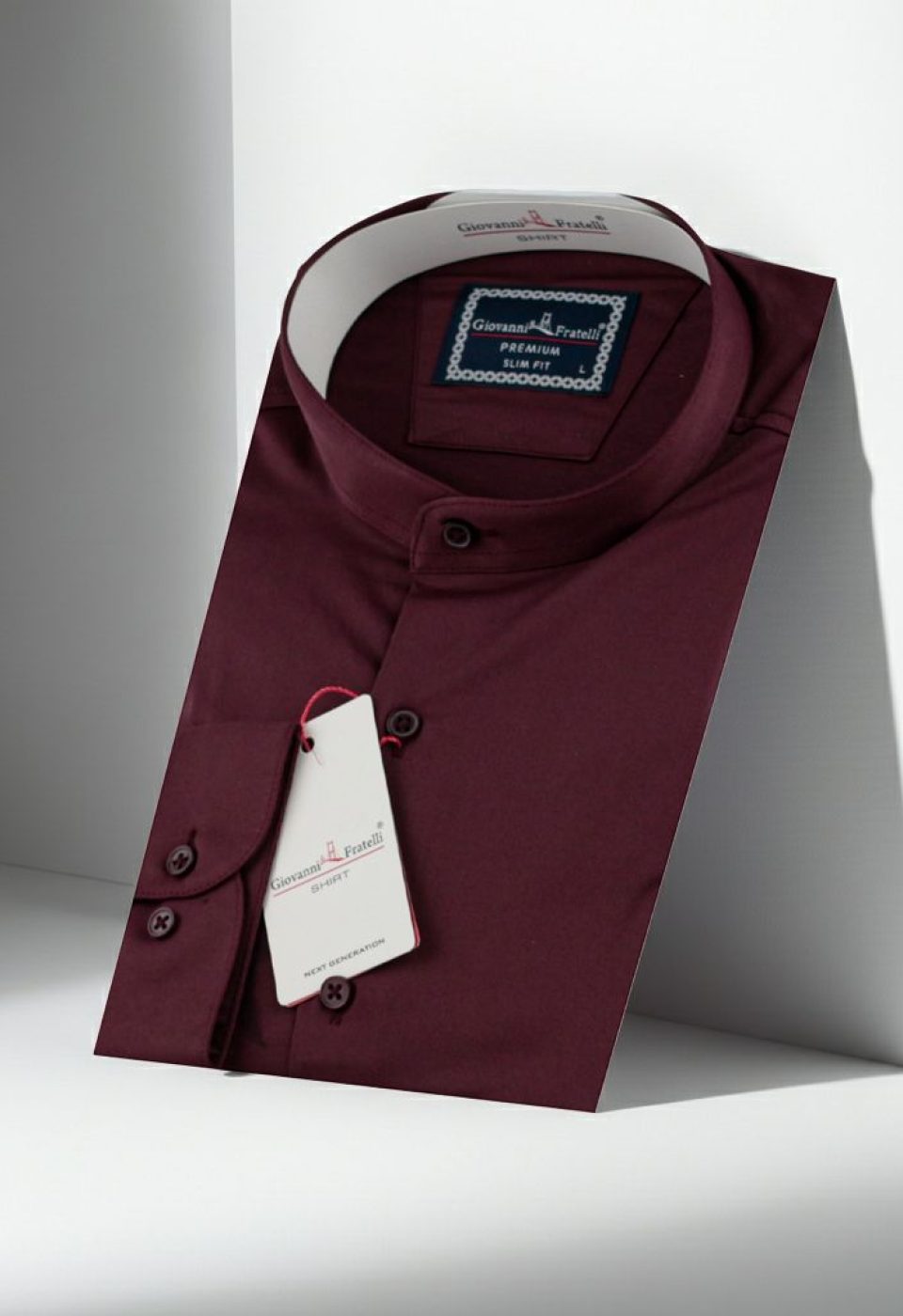 Slim Fit Uzun Kol Düz Renk Saten Hakim Yaka Erkek Gömlek 3GMK317039007