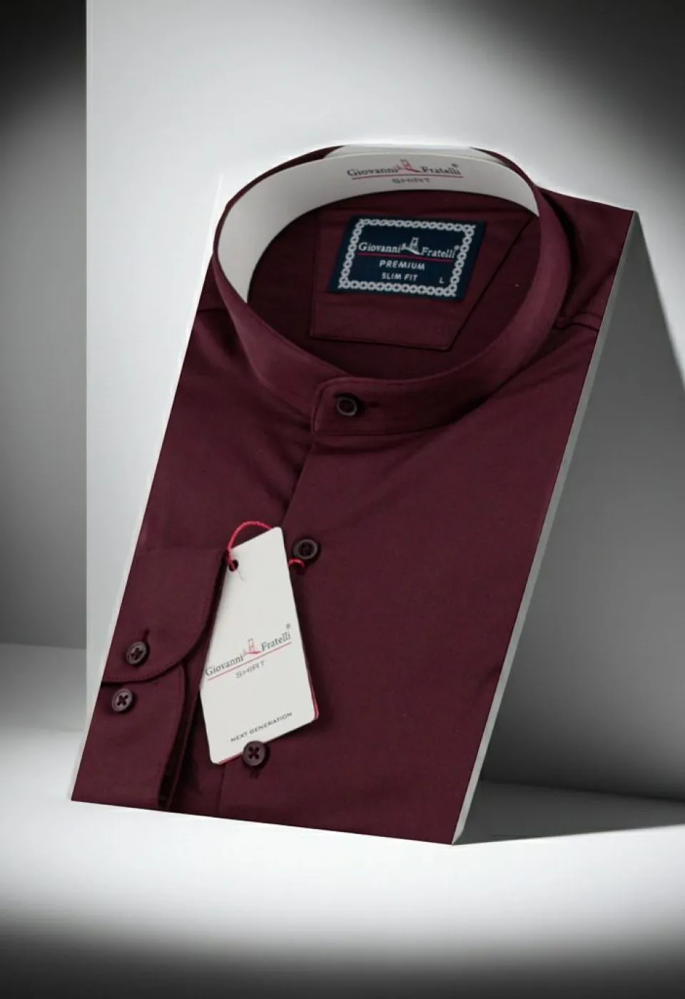 Slim Fit Uzun Kol Düz Renk Saten Hakim Yaka Erkek Gömlek 3GMK317039007