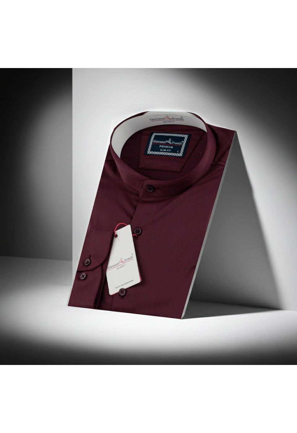 7039 CR HK SATIN 007 Slim Fit Uzun Kol Düz Renk Saten Hakim Yaka Erkek Gömlek 3GMK317039007 - Giovanni Fratelli