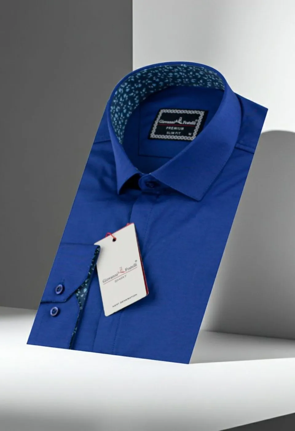 Slim Fit Uzun Kol Düz Renk Saten Erkek Gömlek 3GMK317044005 - Giovanni Fratelli