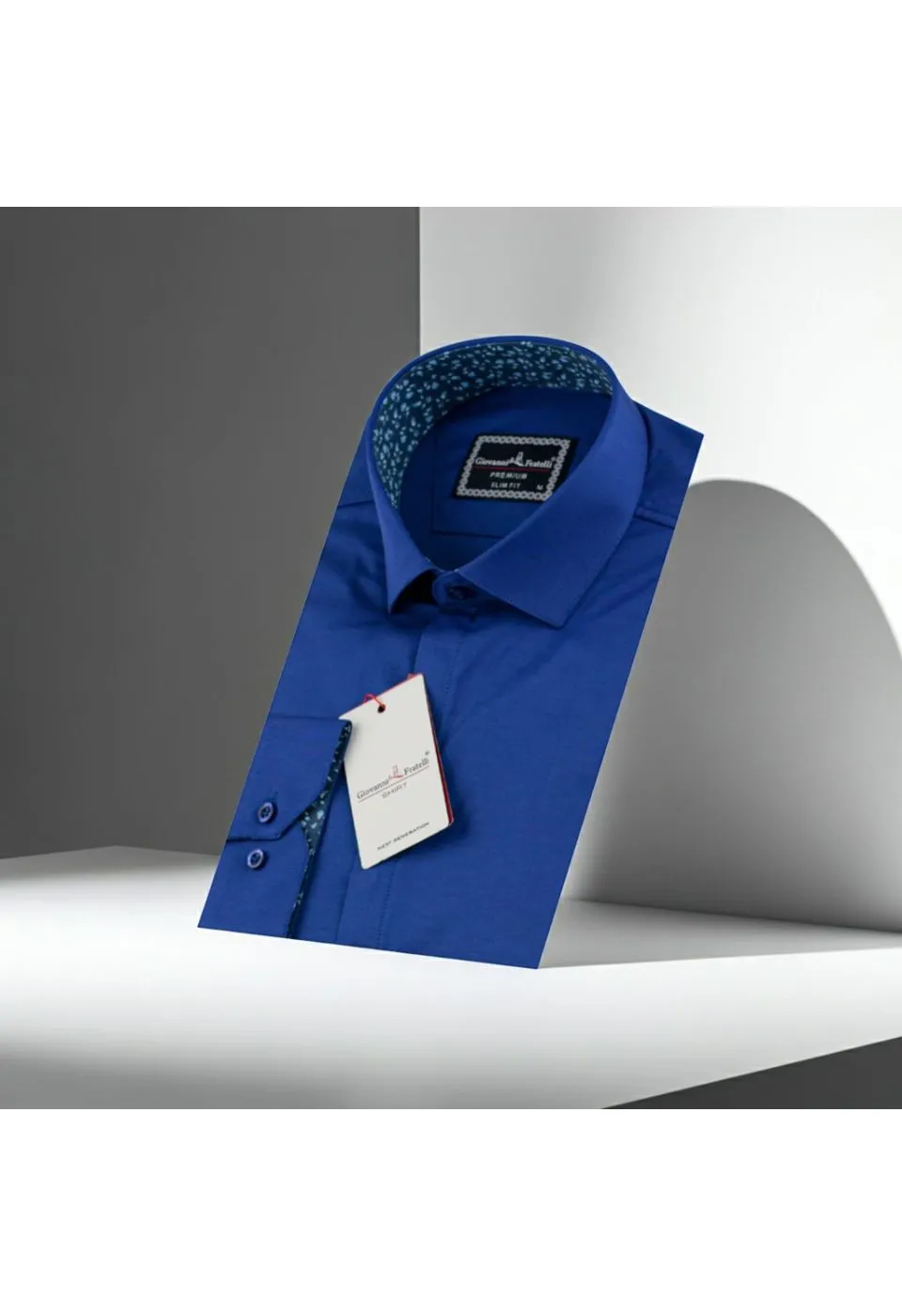 Slim Fit Uzun Kol Düz Renk Saten Erkek Gömlek 3GMK317044005 - Giovanni Fratelli