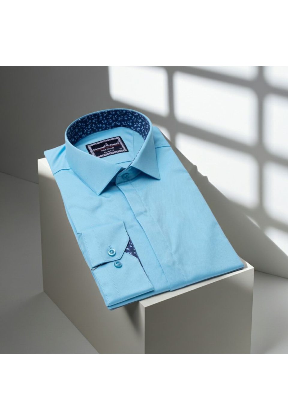Slim Fit Uzun Kol Düz Renk Saten Erkek Gömlek 3GMK317044007 - Giovanni Fratelli