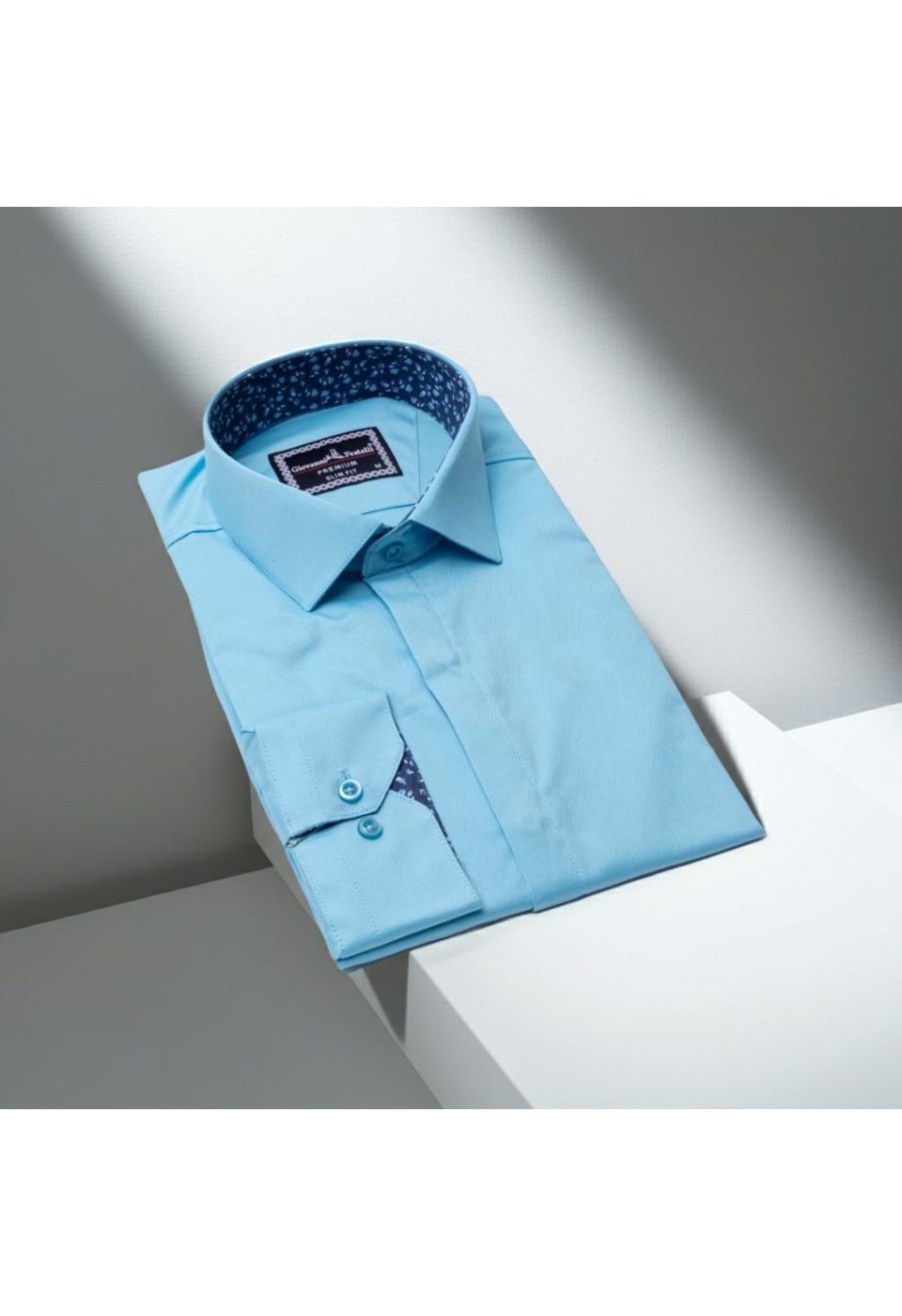 Slim Fit Uzun Kol Düz Renk Saten Erkek Gömlek 3GMK317044007 - Giovanni Fratelli