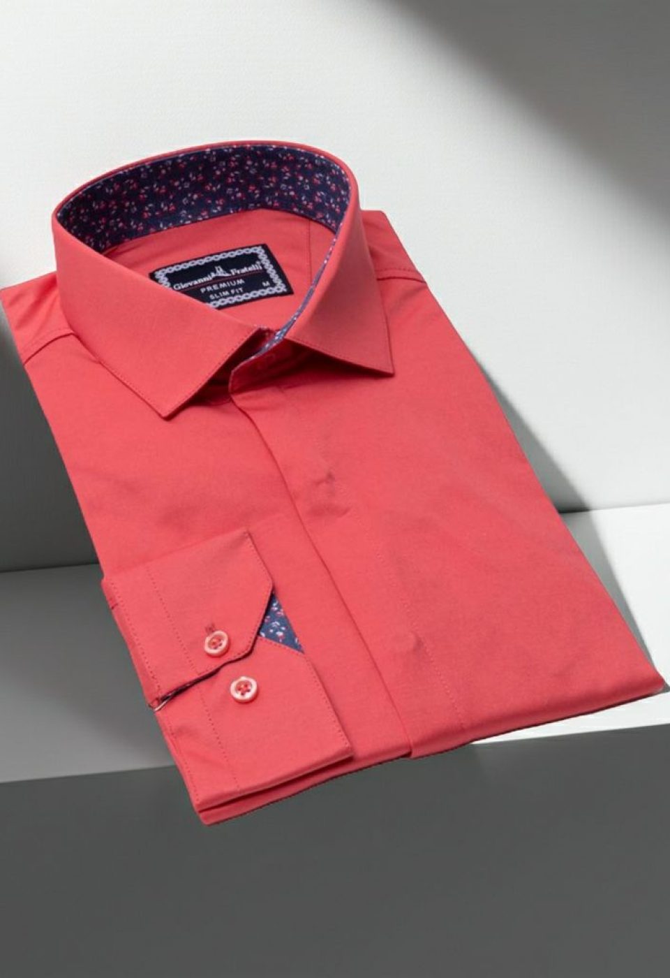 Slim Fit Uzun Kol Düz Renk Saten Erkek Gömlek 3GMK317044010 Slim Fit Uzun Kol Düz Renk Saten Erkek Gömlek 3GMK317044010