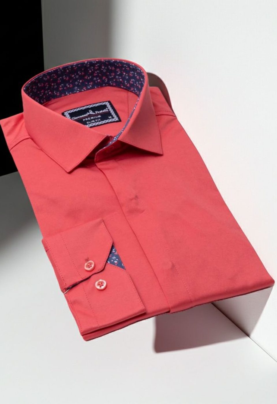 Slim Fit Uzun Kol Düz Renk Saten Erkek Gömlek 3GMK317044010