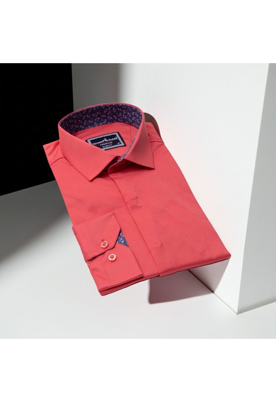 Slim Fit Uzun Kol Düz Renk Saten Erkek Gömlek 3GMK317044010 - Giovanni Fratelli