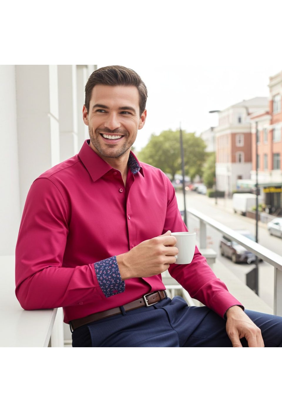 Slim Fit Uzun Kol Düz Renk Saten Erkek Gömlek 3GMK317044012 - Giovanni Fratelli