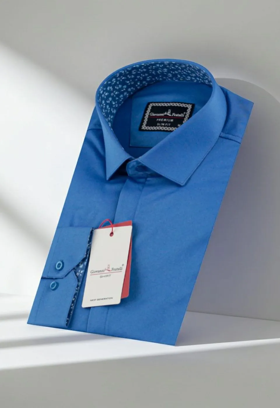 Slim Fit Uzun Kol Düz Renk Saten Erkek Gömlek 3GMK317044017