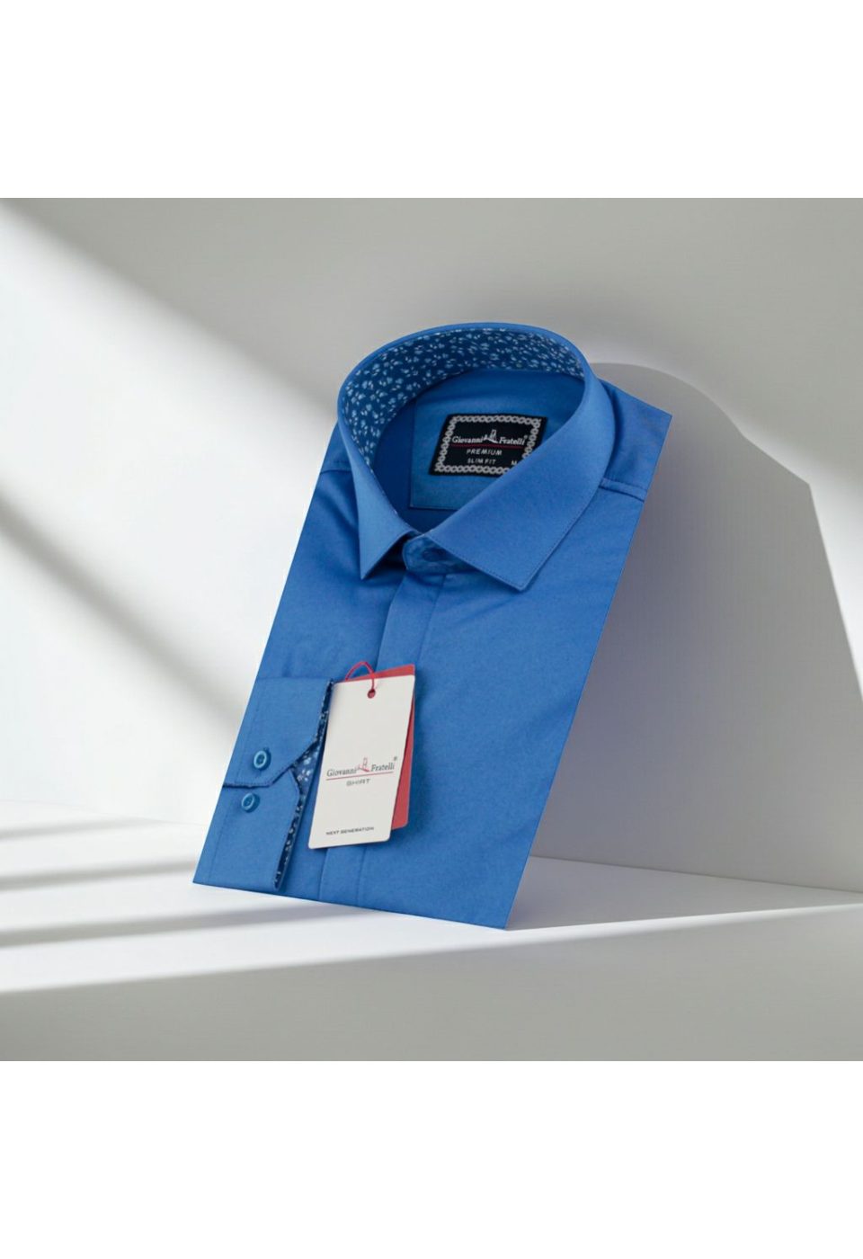 Slim Fit Uzun Kol Düz Renk Saten Erkek Gömlek 3GMK317044017 - Giovanni Fratelli
