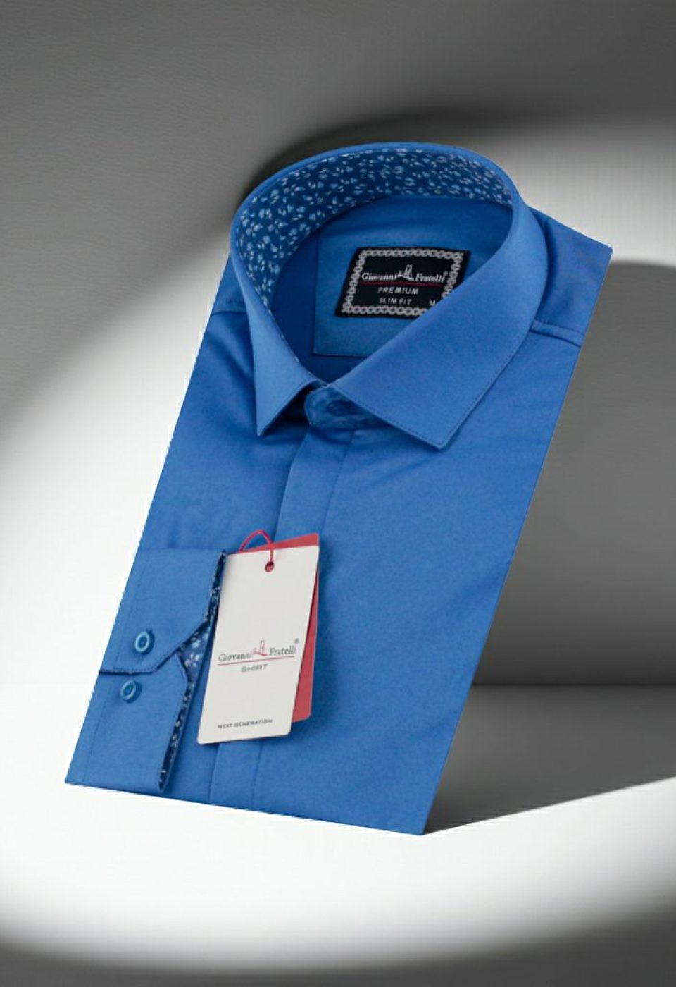 Slim Fit Uzun Kol Düz Renk Saten Erkek Gömlek 3GMK317044017 - Giovanni Fratelli