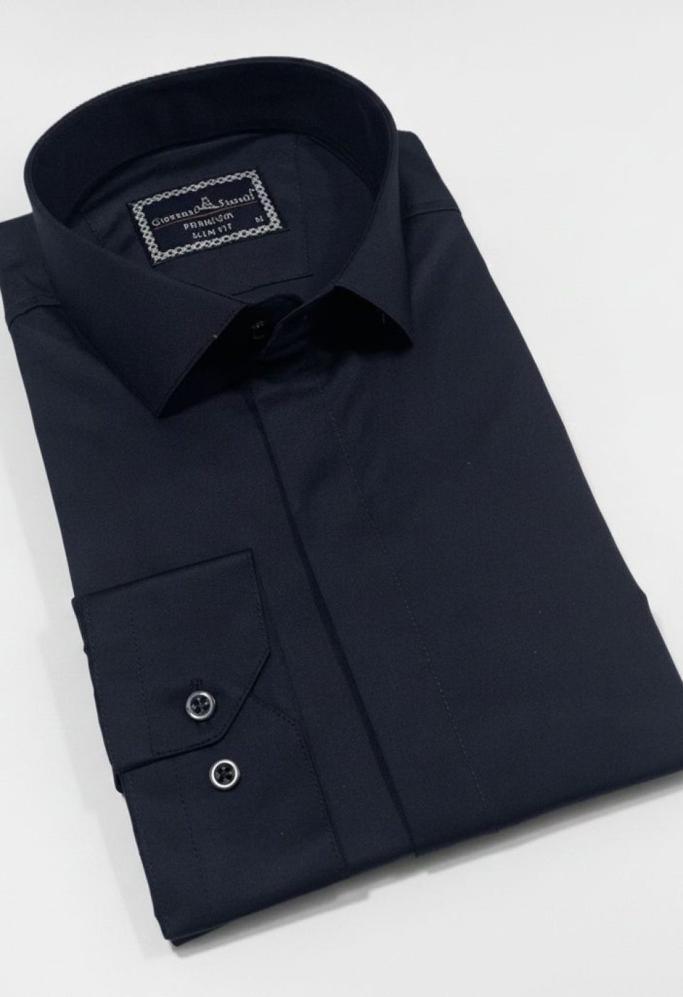 7045 CR SATIN 009 Slim Fit Uzun Kol Düz Renk Saten Erkek Gömlek 3GMK317045009 - Giovanni Fratelli