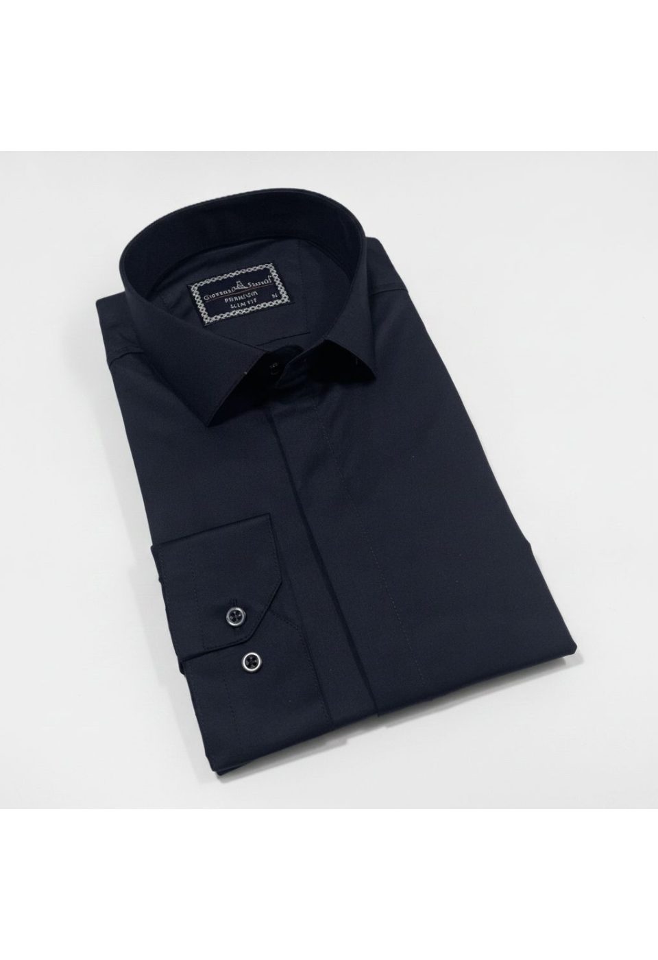 7045 CR SATIN 009 Slim Fit Uzun Kol Düz Renk Saten Erkek Gömlek 3GMK317045009 - Giovanni Fratelli