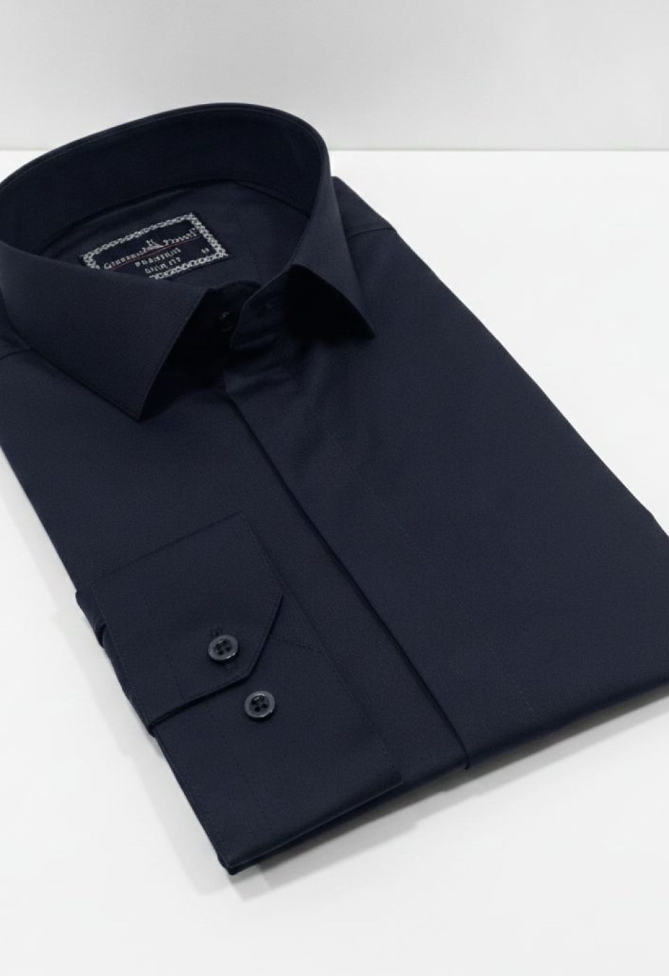 Slim Fit Uzun Kol Düz Renk Saten Erkek Gömlek 3GMK317045009 Slim Fit Uzun Kol Düz Renk Saten Erkek Gömlek 3GMK317045009