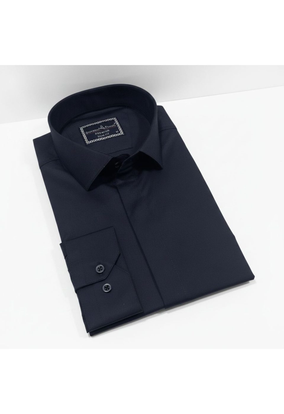 7045 CR SATIN 009 Slim Fit Uzun Kol Düz Renk Saten Erkek Gömlek 3GMK317045009 - Giovanni Fratelli