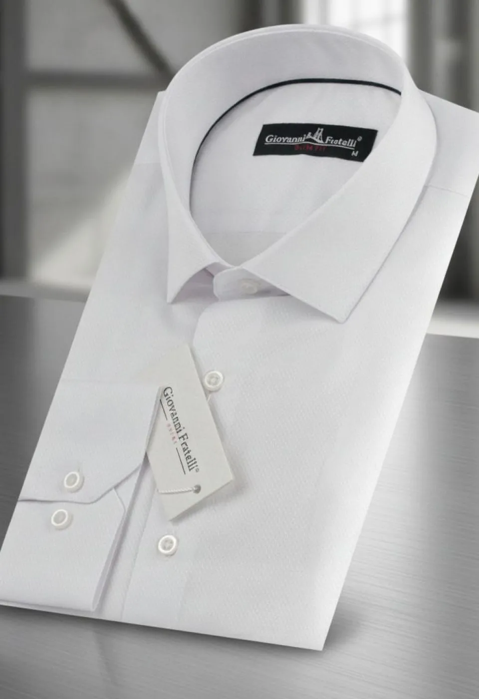 Slim Fit Uzun Kol Desenli Jakar Erkek Gömlek 0101 CR 001 - Giovanni Fratelli