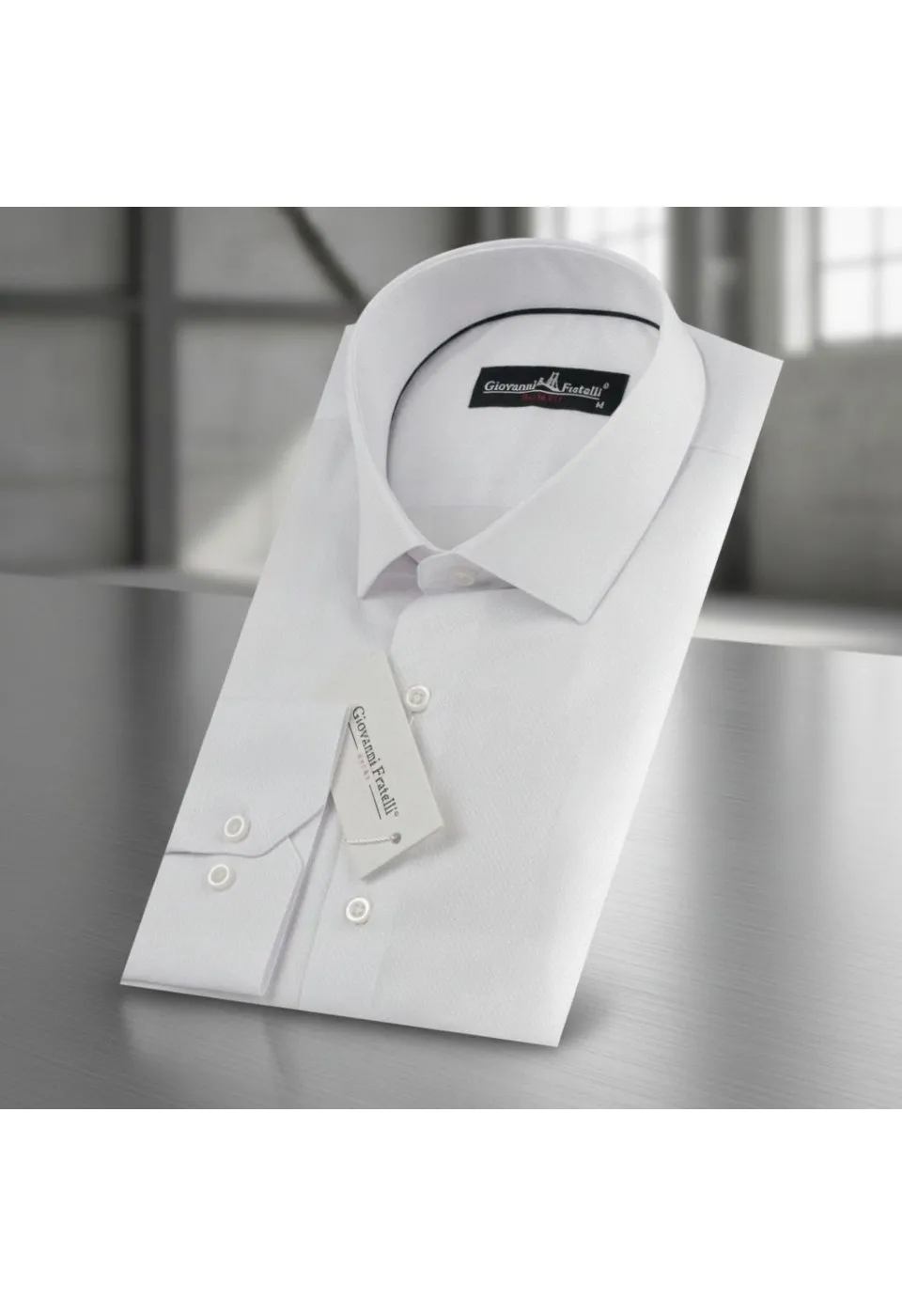 Slim Fit Uzun Kol Desenli Jakar Erkek Gömlek 0101 CR 001 - Giovanni Fratelli