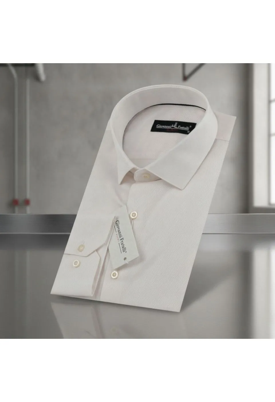 Slim Fit Uzun Kol Desenli Jakar Erkek Gömlek 0101 CR 005 - Giovanni Fratelli