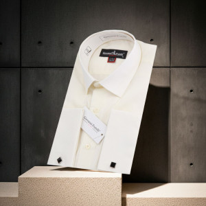 8 Drop Slim Fit Kol Düğmeli Düz Renk Erkek Gömlek 3GMK330313SAM