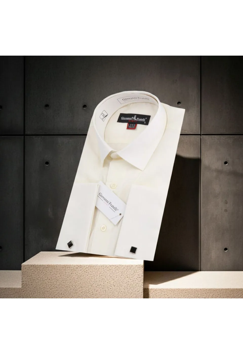 8 Drop Slim Fit Kol Düğmeli Düz Renk Erkek Gömlek 3GMK330313SAM - Giovanni Fratelli