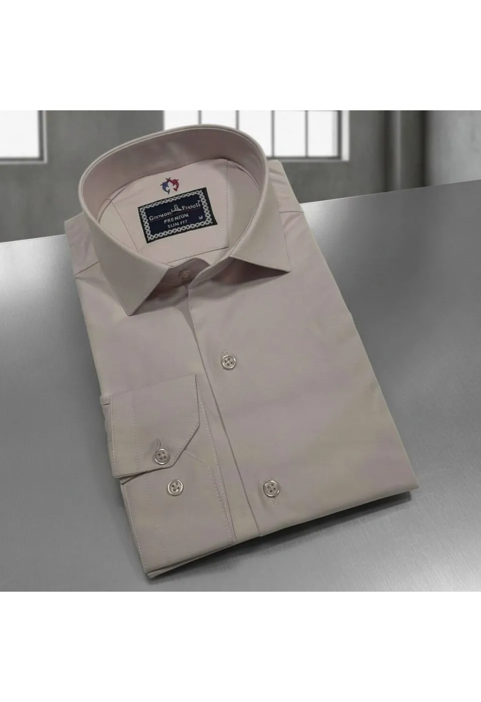 Slim Fit Uzun Kol Düz Renk Oxford Erkek Gömlek 3GMK321171029 - Giovanni Fratelli