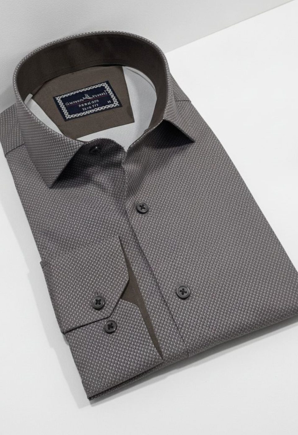 Slim Fit Uzun Kol Desenli Saten Gömlek 3GMK312478001 - Giovanni Fratelli