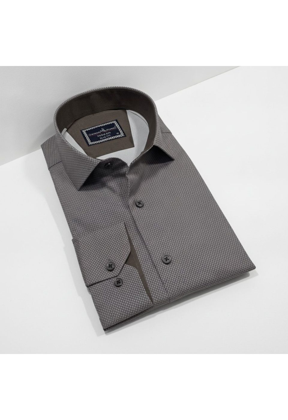 Slim Fit Uzun Kol Desenli Saten Gömlek 3GMK312478001 - Giovanni Fratelli