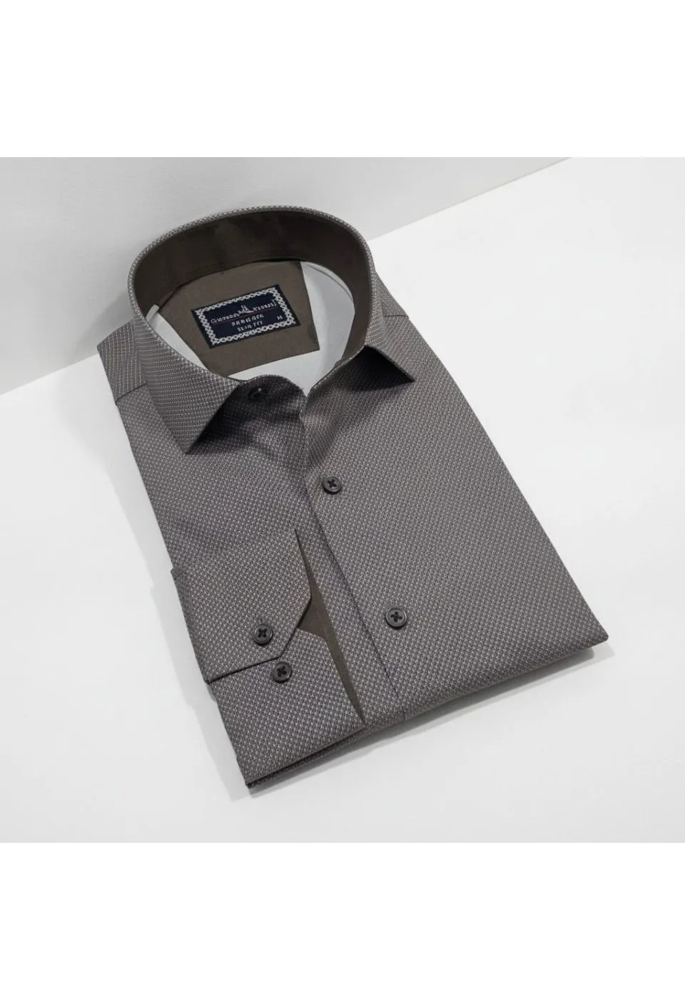 Slim Fit Uzun Kol Desenli Saten Gömlek 3GMK312478001 - Giovanni Fratelli