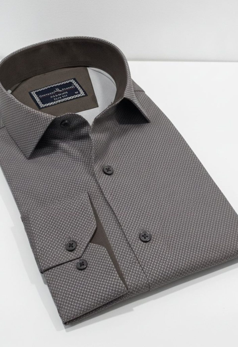 Slim Fit Uzun Kol Desenli Saten Gömlek 3GMK312478001