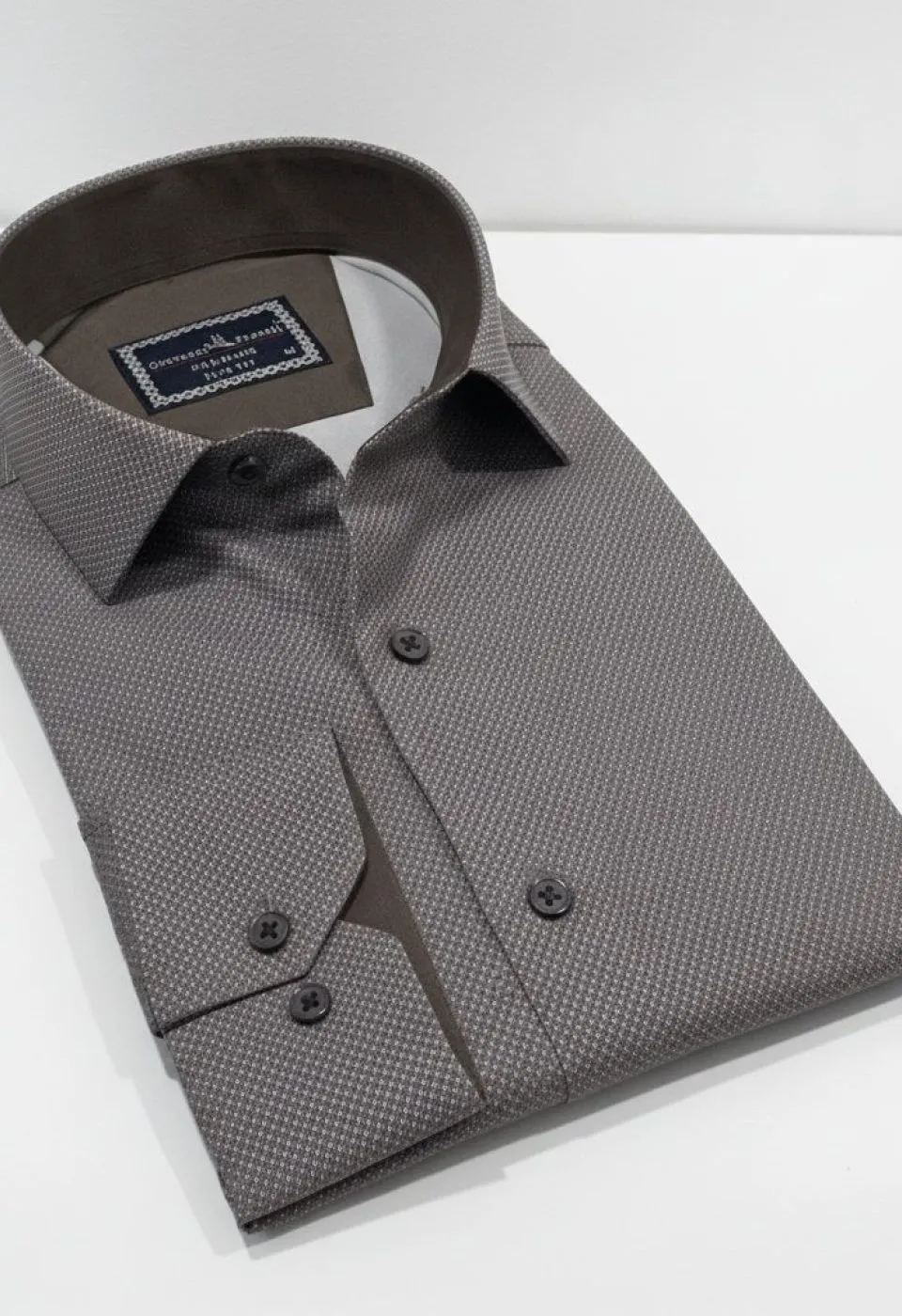 Slim Fit Uzun Kol Desenli Saten Gömlek 3GMK312478001 - Giovanni Fratelli