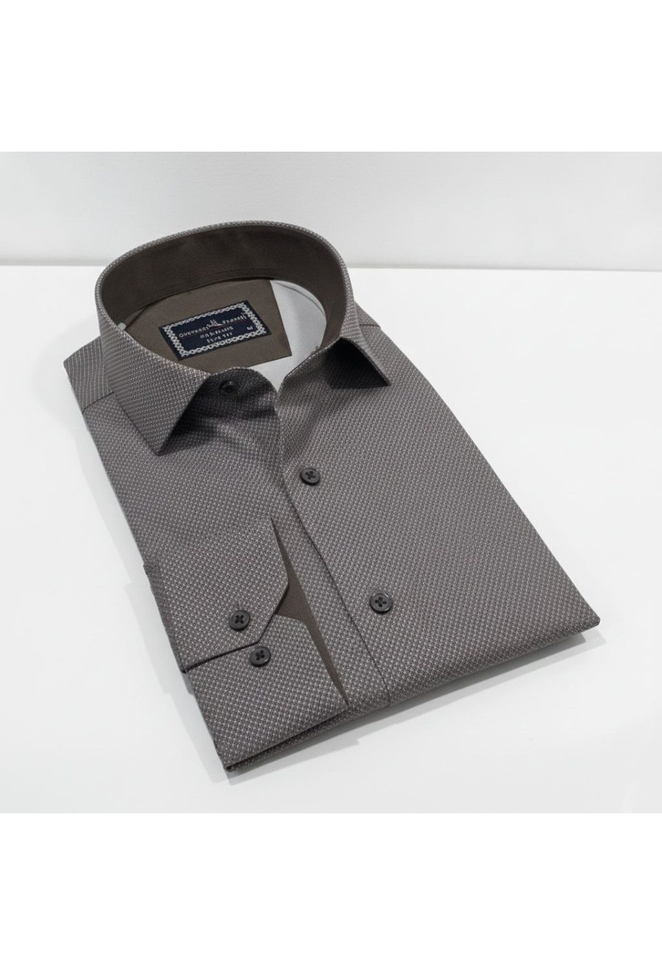 Slim Fit Uzun Kol Desenli Saten Gömlek 3GMK312478001 - Giovanni Fratelli