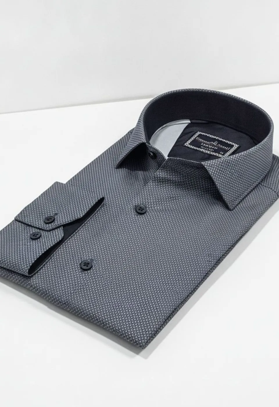 Slim Fit Uzun Kol Desenli Saten Gömlek 3GMK312478002 - Giovanni Fratelli