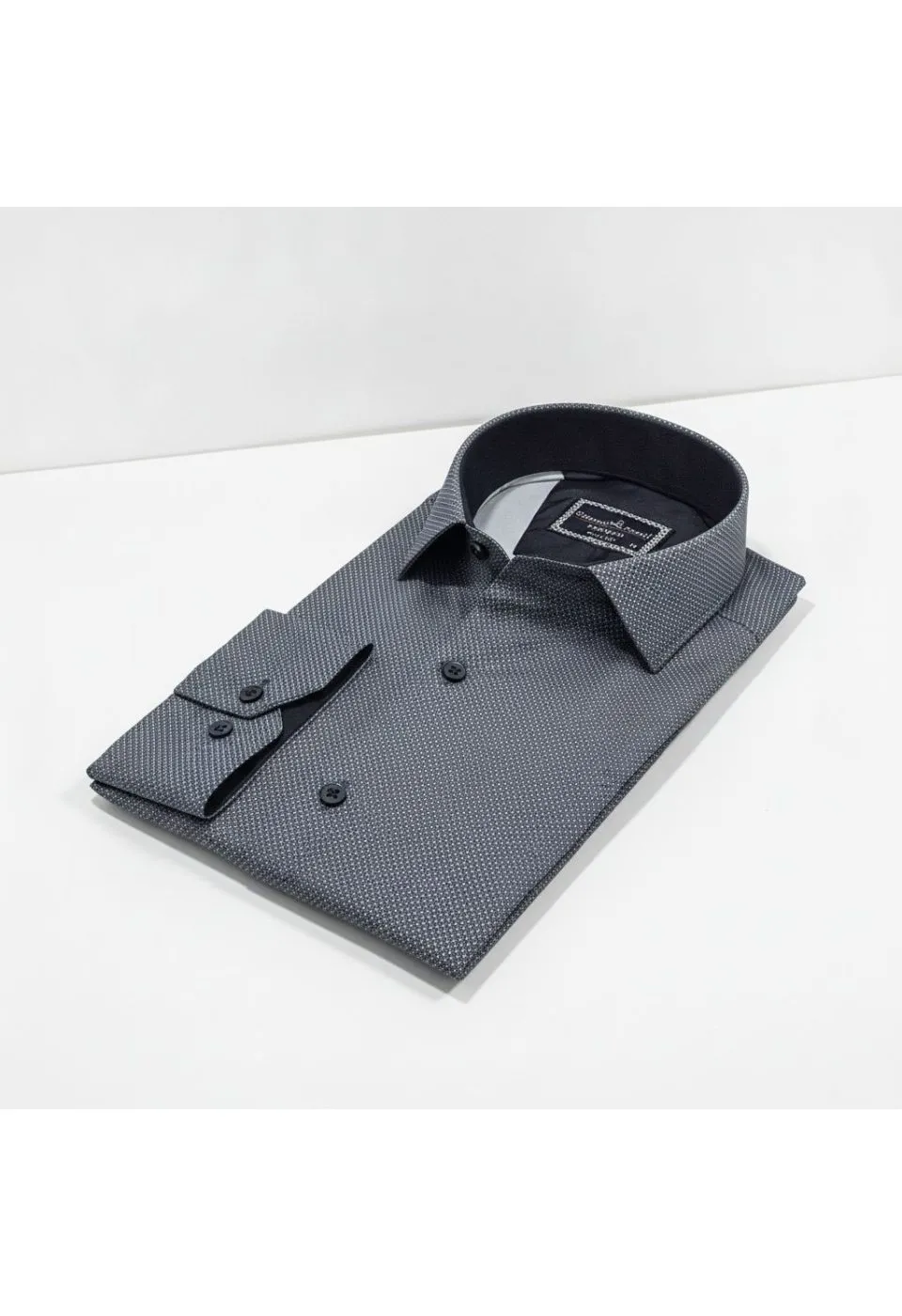 Slim Fit Uzun Kol Desenli Saten Gömlek 3GMK312478002 - Giovanni Fratelli