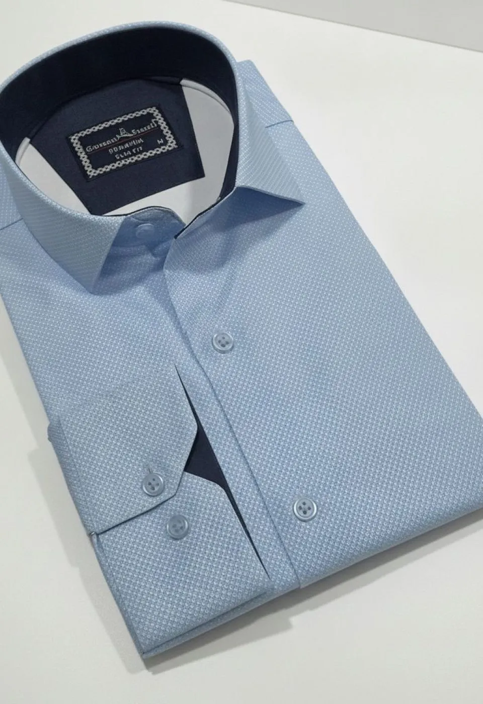 Slim Fit Uzun Kol Desenli Saten Gömlek 3GMK312478003 - Giovanni Fratelli