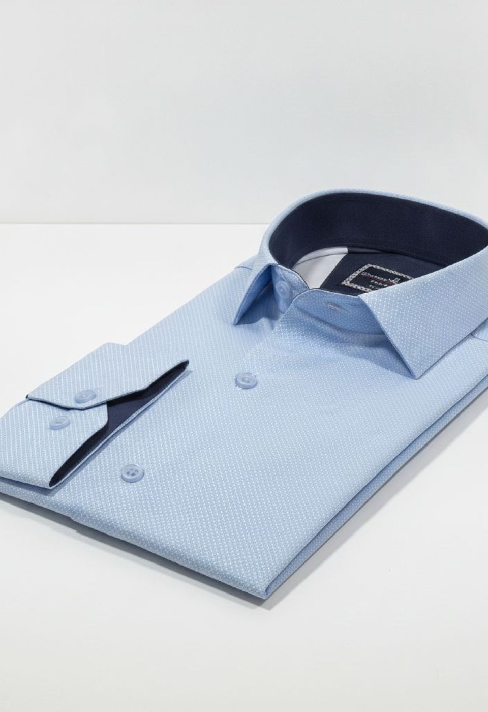 Slim Fit Uzun Kol Desenli Saten Gömlek 3GMK312478003