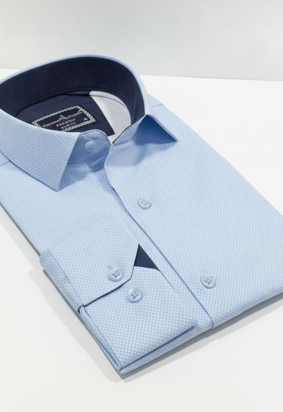 Slim Fit Uzun Kol Desenli Saten Gömlek 3GMK312478003 - Giovanni Fratelli