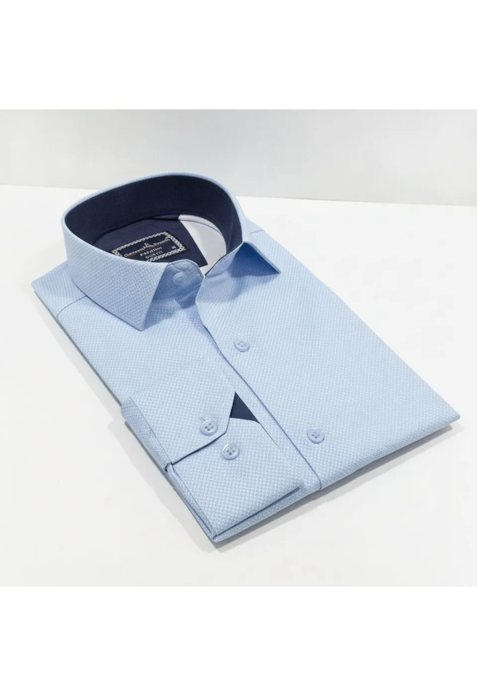 Slim Fit Uzun Kol Desenli Saten Gömlek 3GMK312478003 - Giovanni Fratelli
