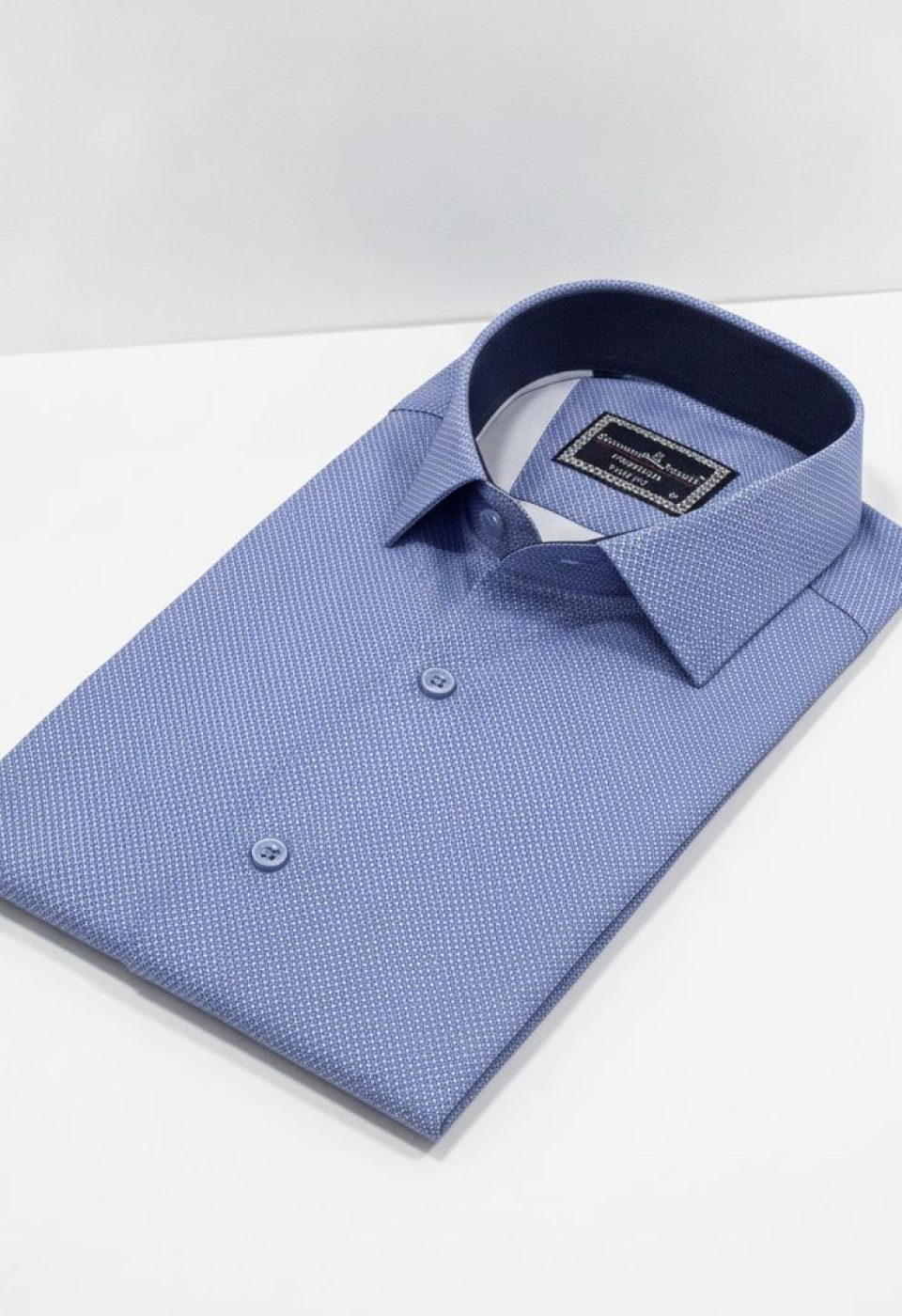 Slim Fit Uzun Kol Desenli Saten Gömlek 3GMK312478004