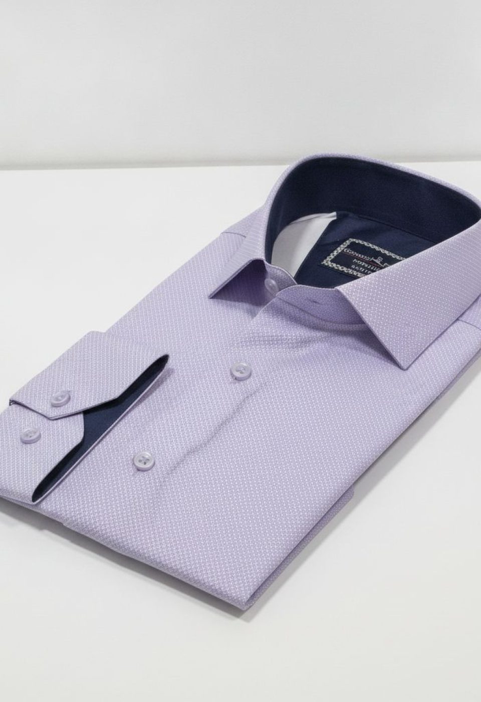 Slim Fit Uzun Kol Desenli Saten Gömlek 3GMK312478005