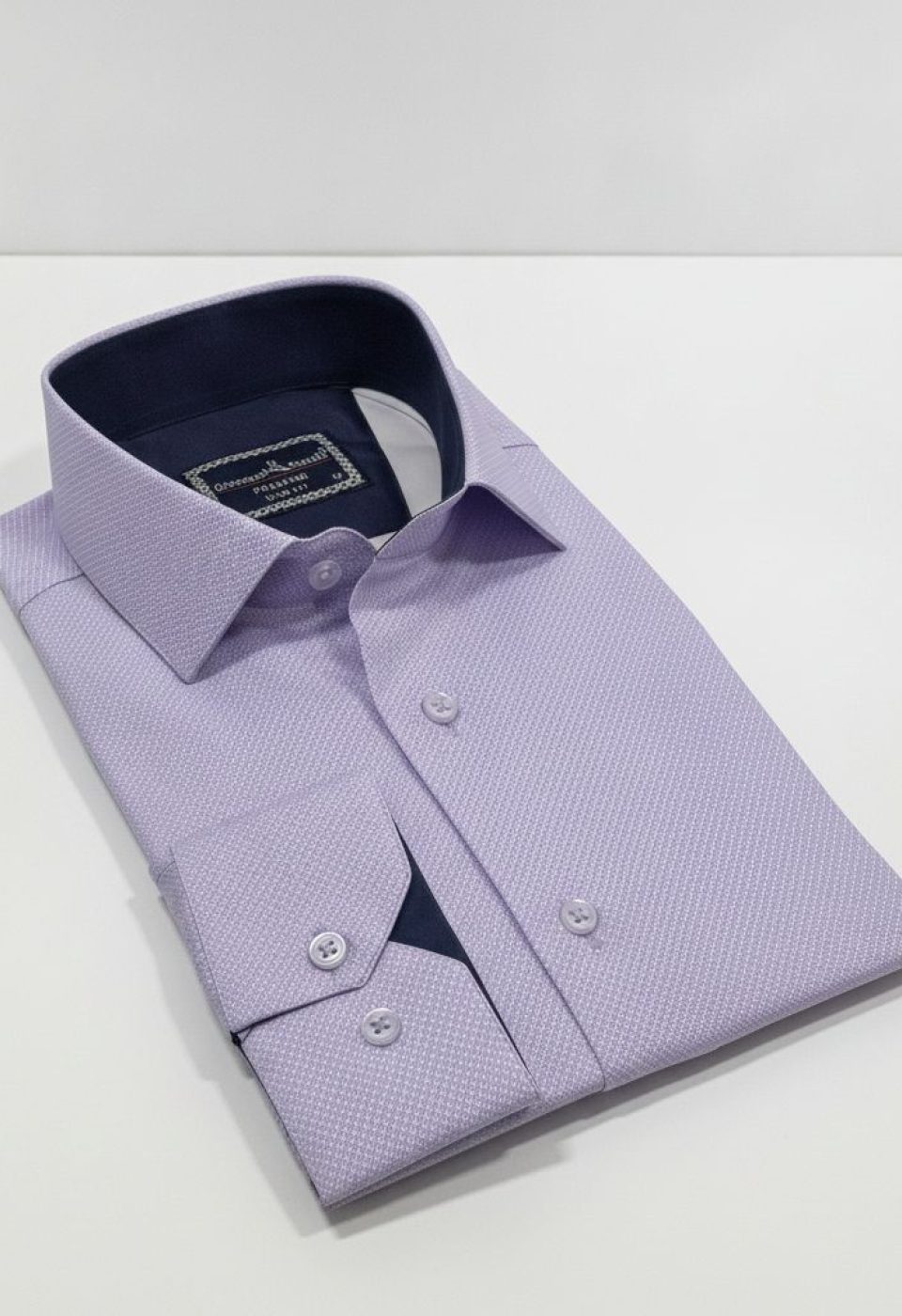 Slim Fit Uzun Kol Desenli Saten Gömlek 3GMK312478005