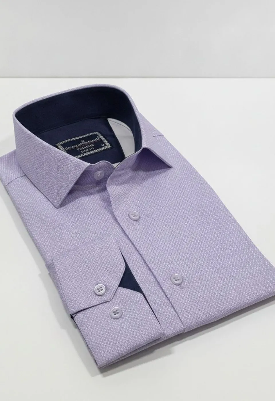 Slim Fit Uzun Kol Desenli Saten Gömlek 3GMK312478005 - Giovanni Fratelli