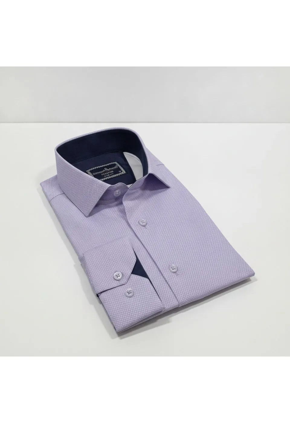 Slim Fit Uzun Kol Desenli Saten Gömlek 3GMK312478005 - Giovanni Fratelli