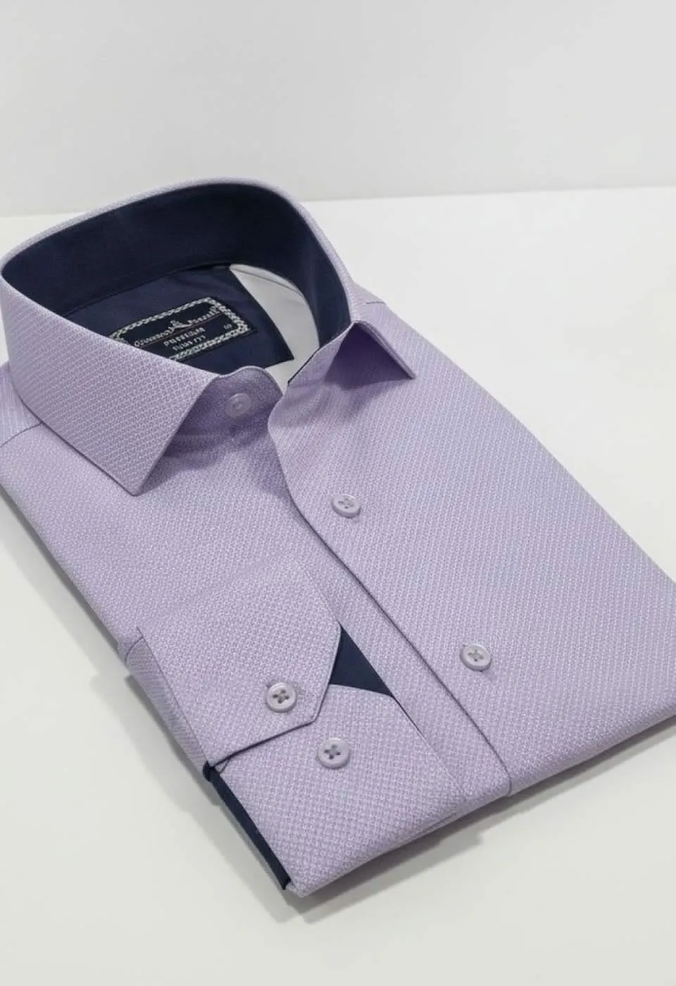 Slim Fit Uzun Kol Desenli Saten Gömlek 3GMK312478005 - Giovanni Fratelli