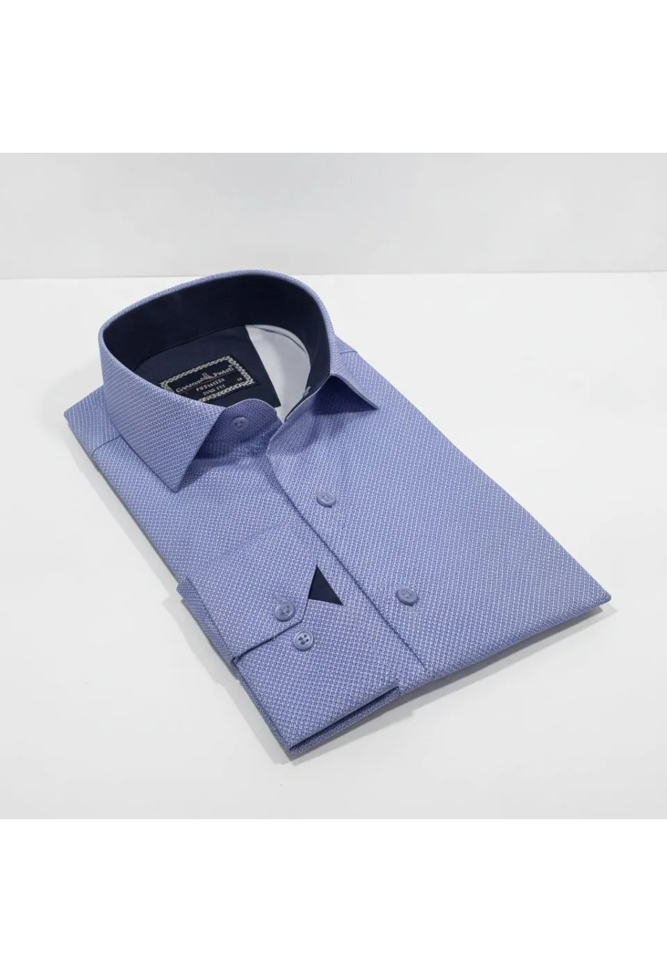 Slim Fit Uzun Kol Desenli Saten Gömlek 3GMK312478006 - Giovanni Fratelli