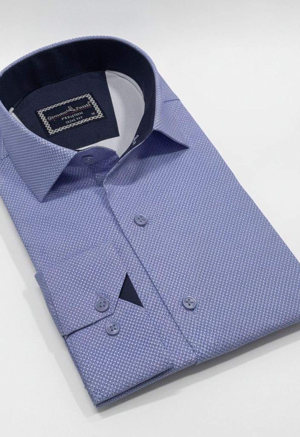 Slim Fit Uzun Kol Desenli Saten Gömlek 3GMK312478006 - Giovanni Fratelli