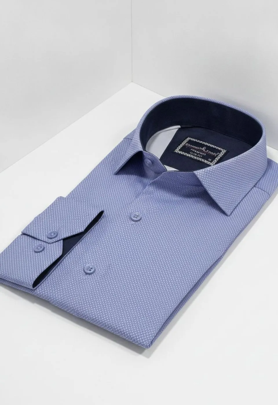 Slim Fit Uzun Kol Desenli Saten Gömlek 3GMK312478006 - Giovanni Fratelli